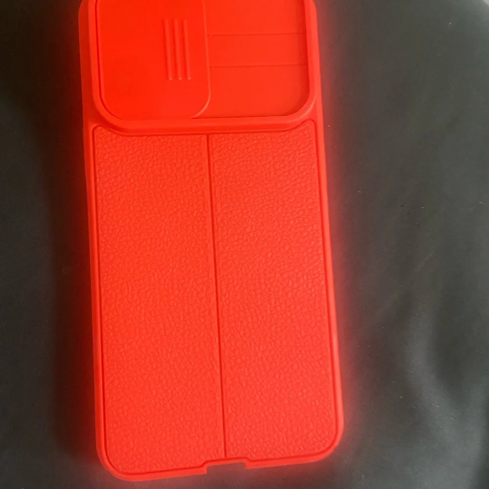 iPhone 14 pro max red shockproof case with slide cover camera lens prote…
